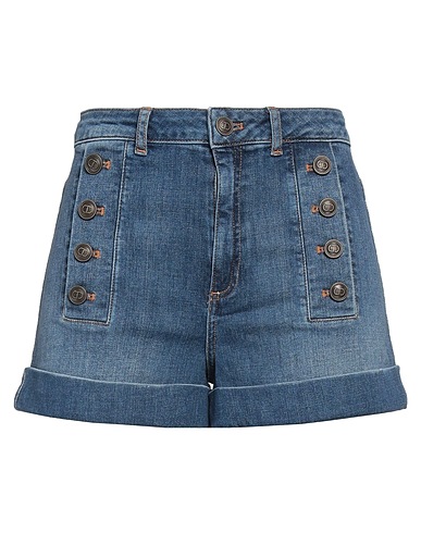 TWINSET Shorts jeans Blu 98% Cotone, 2% Elastan