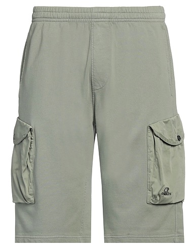C.P. COMPANY Shorts & Bermudas Militärgrün 100% Baumwolle, Elastan