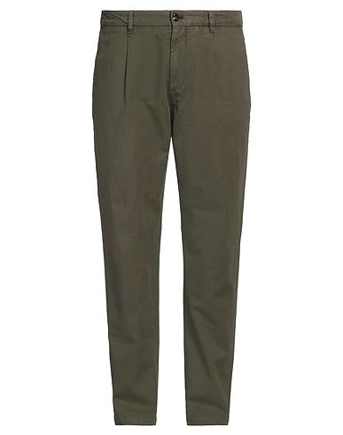 TOMMY HILFIGER Casual pants Military green 72% Cotton, 26% Linen, 2% Elastane