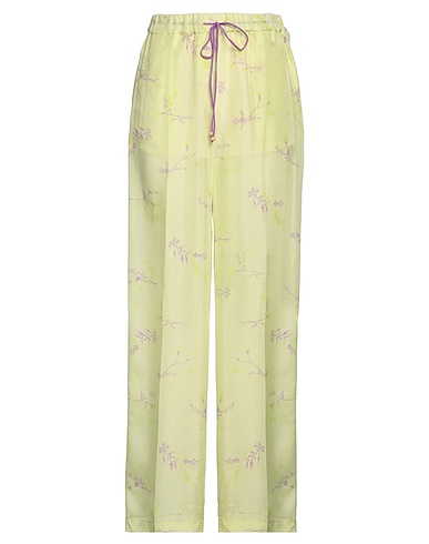 ALYSI Casual pants Light green 100% Silk