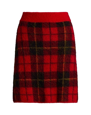 POLO RALPH LAUREN Mini skirt PLAID ALPACA-BLEND MINISKIRT
 Red 51% Alpaca wool, 49% Polyamide