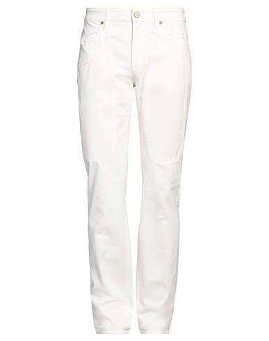 JECKERSON Casual pants White 97% Cotton, 3% Elastane