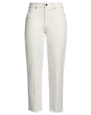 TOMMY HILFIGER Denim trousers Ivory 100% Cotton, Recycled cotton