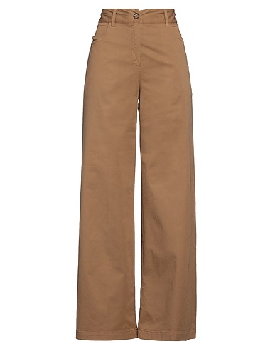 ALESSIA SANTI Casual trouser Camel 97% Cotton, 3% Elastane