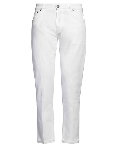 PT Torino Denim trousers White 98% Cotton, 2% Elastane