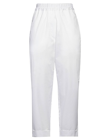 SHIRTAPORTER Casual pants White 100% Cotton