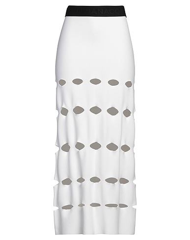 LIVIANA CONTI Maxi Skirts White 65% Viscose, 35% Polyamide