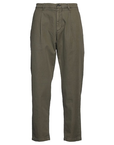 TOMMY HILFIGER Pantalone Verde militare 72% Cotone, 26% Lino, 2% Elastan