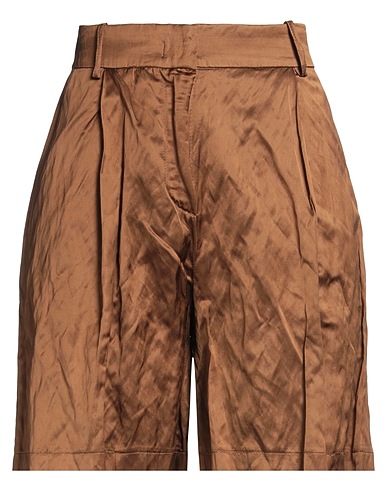 KAOS Shorts & Bermuda Camel 66% Viscose, 29% Cotton, 5% Metal