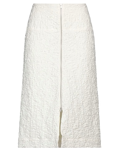 JIL SANDER Gonna midi Avorio 80% Cotone, 18% Poliammide, 2% Poliuretano