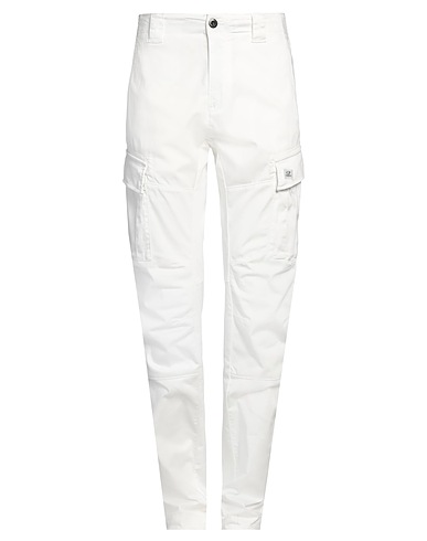C.P. COMPANY Pantalone Bianco 98% Cotone, 2% Elastan