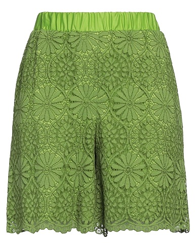 SHIRTAPORTER ショートパンツ＆バミューダパンツ グリーン コットン 42% / レーヨン 33% / ナイロン 25%