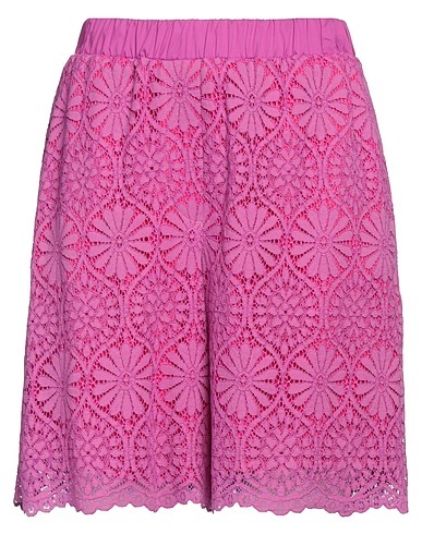 SHIRTAPORTER Shorts & Bermuda Purple 42% Cotton, 33% Viscose, 25% Polyamide