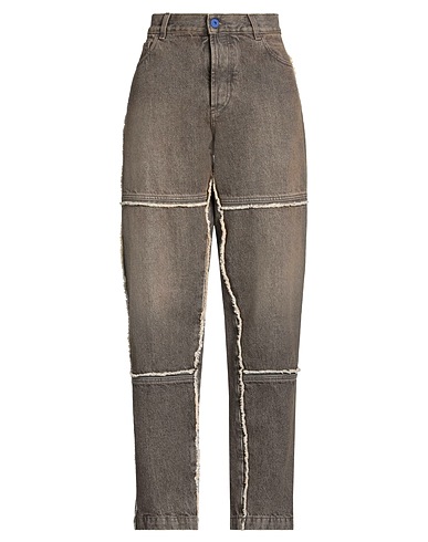 MARCELO BURLON Denim trousers Brown 100% Cotton