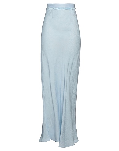 MVP WARDROBE Maxi Skirts Sky blue 64% Linen, 36% Viscose
