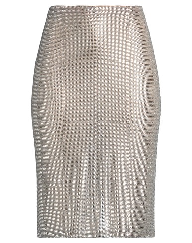 GIUSEPPE DI MORABITO Midi skirt Silver 82% Polyamide, 18% Elastane, Glass, Glue