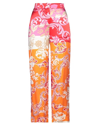 SHIRTAPORTER Casual trouser Red 96% Silk, 4% Elastane