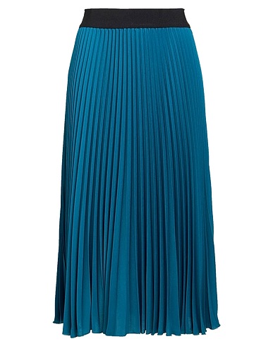 SHIRTAPORTER Midi skirt Deep teal 100% Polyester
