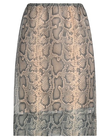 SPORTMAX Gonna midi KHAKI 85% Acetato, 10% Seta, 5% Poliammide