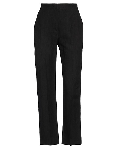 KAOS JEANS Casual pants Black 46% Linen, 46% Viscose, 8% Polyamide