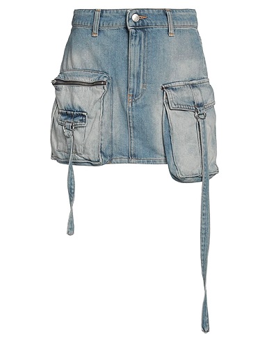 VICOLO Denim skirt Blue 100% Cotton