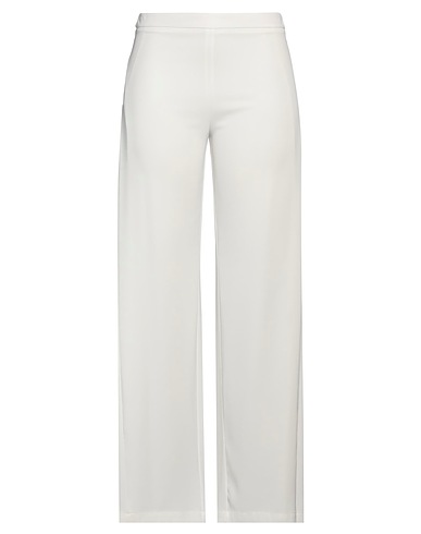 STEFANO MORTARI Casual pants White 95% Polyester, 5% Elastane