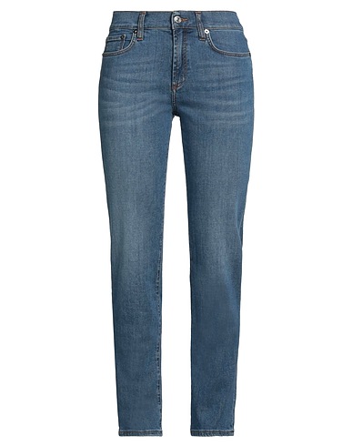 ROŸ ROGER'S Denim trousers Blue 98% Cotton, 2% Elastane