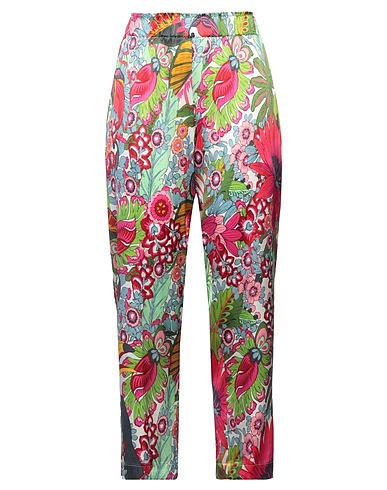 SHIRTAPORTER Casual pants Green 96% Silk, 4% Elastane