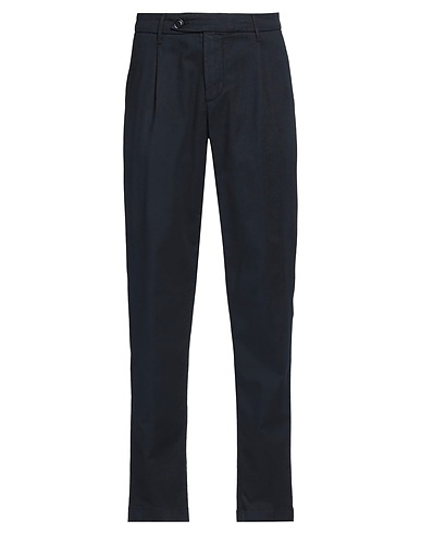 0/ZERO CONSTRUCTION Casual trouser Navy blue 77% Cotton, 20% Linen, 3% Elastane