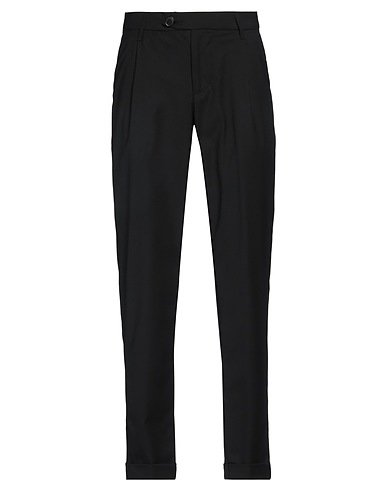 0/ZERO CONSTRUCTION Pantalone Nero 70% Poliestere, 28% Viscosa, 2% Elastan