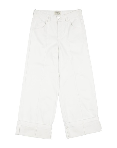 FRACOMINA MINI Denim trousers White 97% Cotton, 3% Elastane