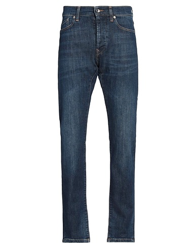 0/ZERO CONSTRUCTION Denim trousers Blue 99% Cotton, 1% Elastane
