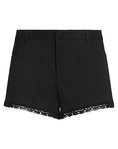 PINKO UNIQUENESS Shorts & Bermuda Black 77% Linen, 21% Viscose, 2% Elastane
