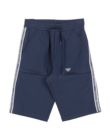 EMPORIO ARMANI Shorts & Bermuda Navy 76% Cotton, 18% Polyester, 6% Elastane