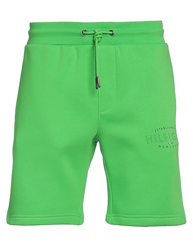 TOMMY HILFIGER Shorts & Bermuda Lime green 63% Cotton, 37% Polyester