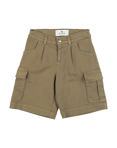 ETRO Shorts & Bermuda Military green 92% Cotton, 6% Modal, 2% Elastane