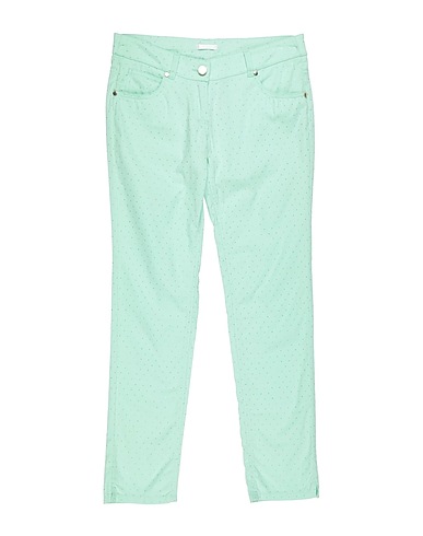 MISS GRANT Casual trouser Light green 98% Cotton, 2% Elastane