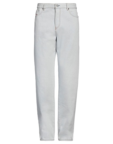 DIESEL Denim trousers Blue 100% Cotton, Cow leather