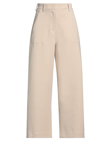 'S MAX MARA Casual pants BEIGE 78% Cotton, 15% Polyester, 7% Elastane