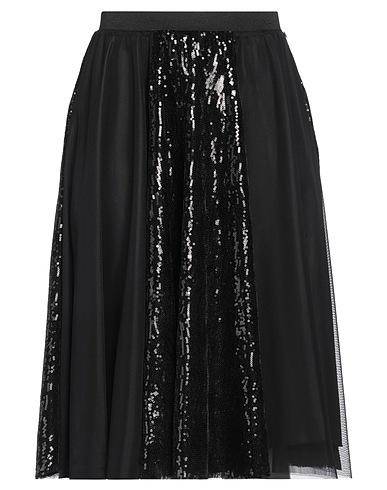 KOCCA Midi skirt Black 95% Polyester, 5% Elastane