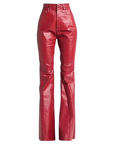 RICK OWENS Casual trouser Brick red 95% Cotton, 5% Elastane