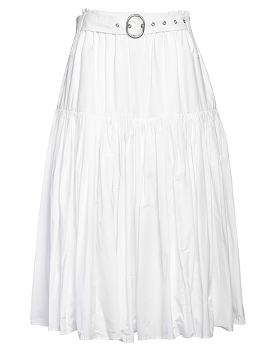 JIL SANDER Midi skirt White 100% Cotton