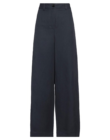 ROBERTO COLLINA Casual trouser Navy blue 68% Viscose, 32% Linen, Cotton