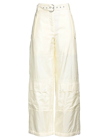 JIL SANDER Casual trouser Pastel yellow 64% Polyamide, 36% Silk