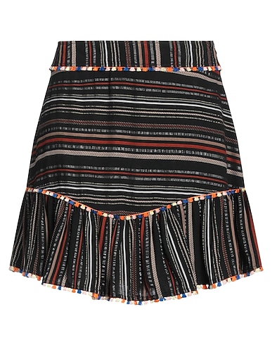 AKEP Mini skirt Black 94% Viscose, 6% Polyester