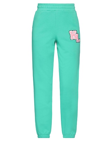 KARL LAGERFELD Casual trouser Green 90% Organic cotton, 10% Recycled polyester