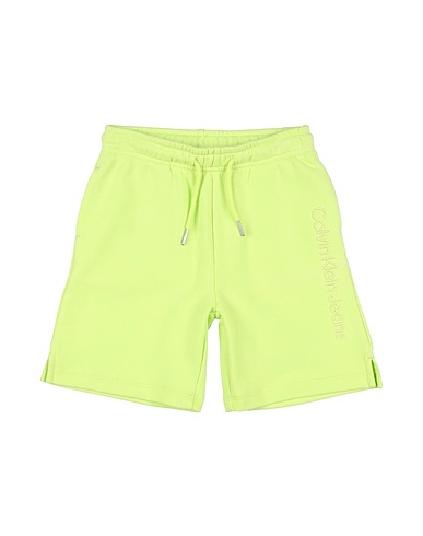 CALVIN KLEIN JEANS Shorts & Bermuda Lime green 88% Cotton, 12% Polyester