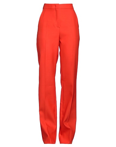 MAX MARA Casual trouser Tomato red 71% Virgin Wool, 29% Silk