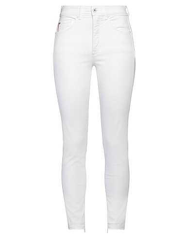 SALSA JEANS Denim trousers Ivory 97% Cotton, 3% Elastane