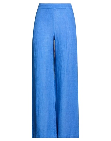 120% LINO Casual trouser BLU 100% Linen